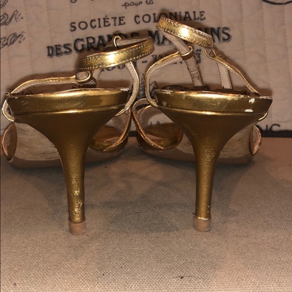 Jimmy Choo Gold Sandals - Picture 3 of 4